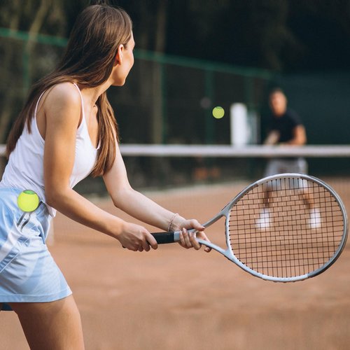 M METERXITY Tennis Ball Clip - ABS Tennis Accessories Waistband Clip Holder Sports Equipment, Light Weight, Apply to Tennis Sports (68 x 65 Mm, Transparent)