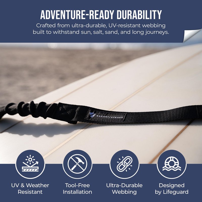 T-Pull Quick-Release Tie-Down Strap (2 Straps Included) – Fast, One-Handed Strap System for Surfboards, Paddleboards, Kayaks & Roof Racks – Ultra-Durable, Easy to Use, No Knots or Hassle