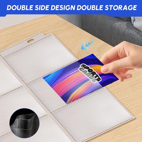 9 Pocket Trading Card Sleeve Pages by [Brand Name] - 80 Pack Page Protectors for 3 Ring Binders | Ideal for Sports & Game Cards