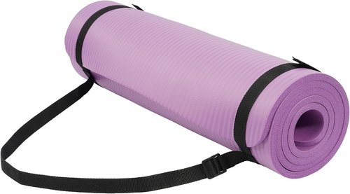 Fitvids Yoga Mat - Extra Thick 1/2-Inch High Density Anti-Tear Exercise Mat with Carrying Strap
