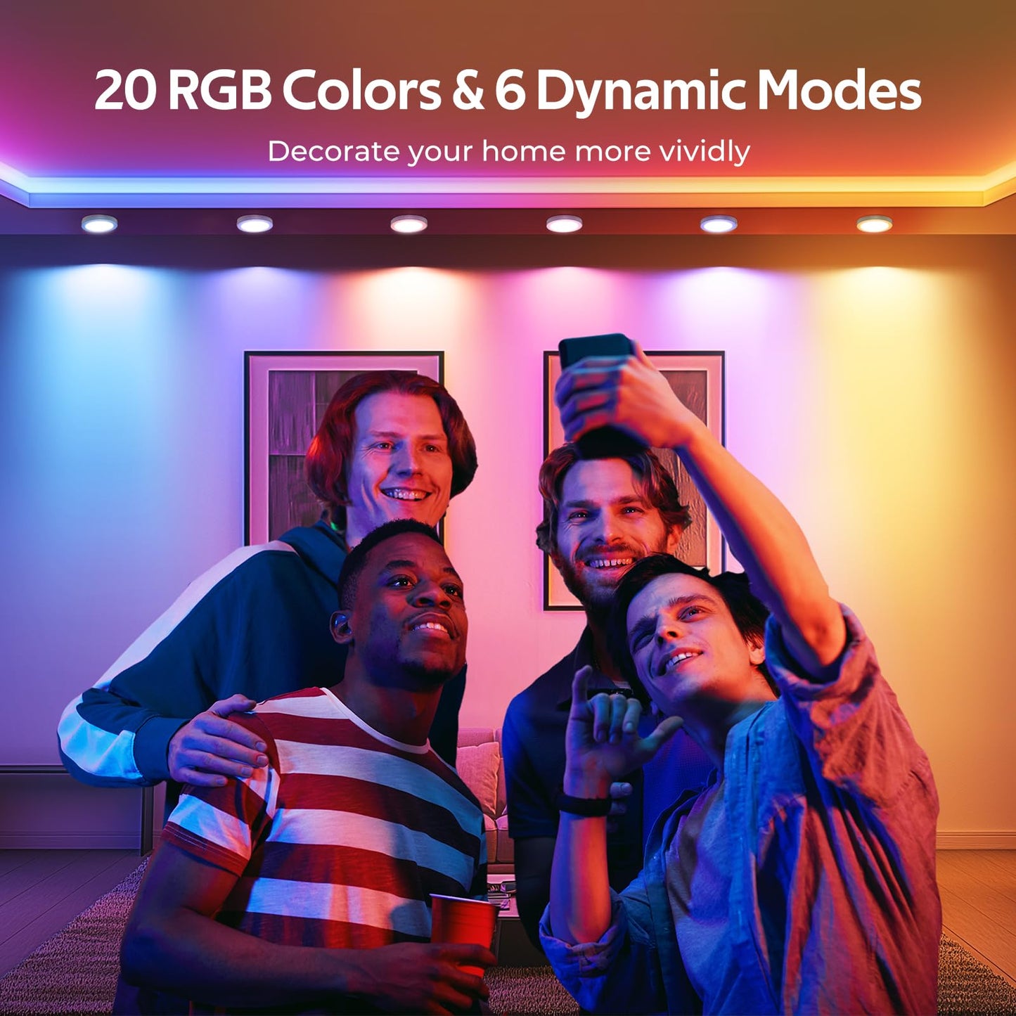 ANTOTEN Under Cabinet Lights, RGBWW Ultra Slim Puck Lighting Kit 12 Pack, Dimmable Counter Showcase Kitchen Lighting Fixtures, Puck Lights with Remote and 12V Plug in Adapter