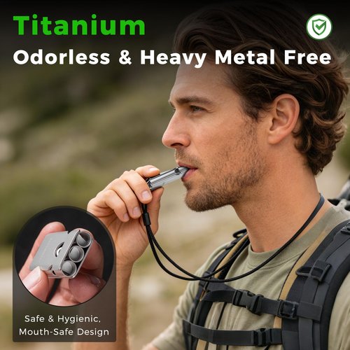IUMIUN Three-Tube Emergency Loud Whistle,130db+ Lifeguard Safety Whistle for Outdoor Hiking, Camping, Dog Training & Daily Safety