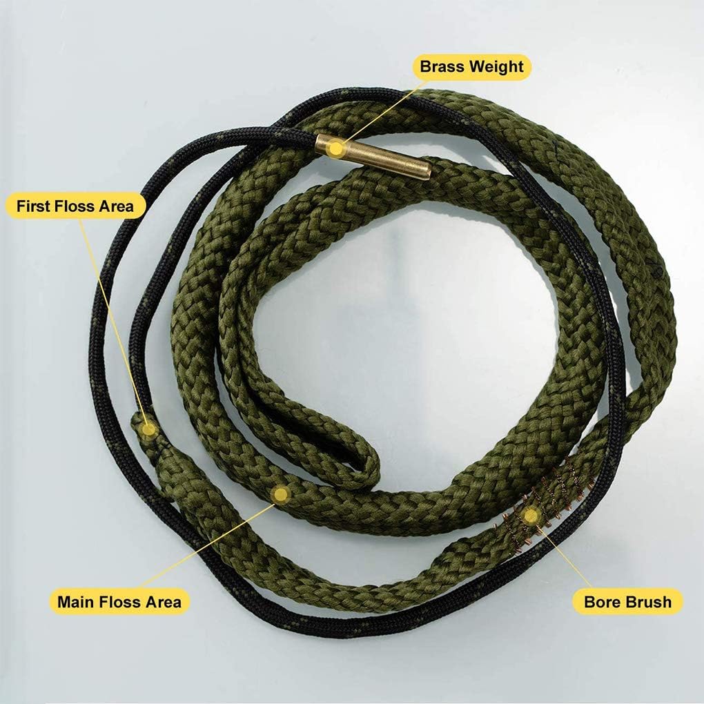 Skiennix Gun Snake Cleaner Kit - Bore Rope for .38, .357, .380 Cal & 9mm - Ideal for Rifle, Pistol & Shotgun