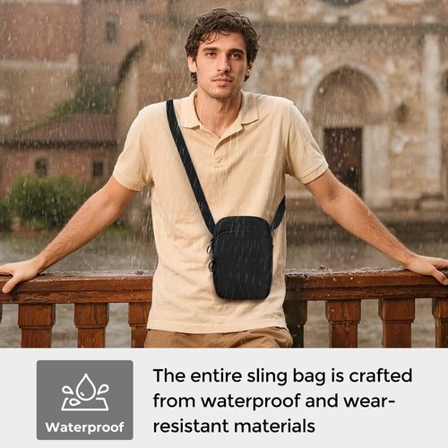 Tibroni Crossbody Bag Sling Bag for Women Men Anti Theft, Shoulder Chest Bags with Zipper Lock