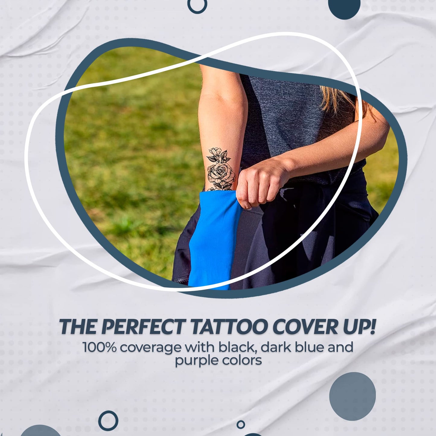 KUHNMARVIN 2Pairs Arm Sleeves for Men Sun Protection Tattoo Cover-Up Volleyball Arm Sleeves Softball Pickleball Women Compression Arm Sleeves Robin Egg Blue