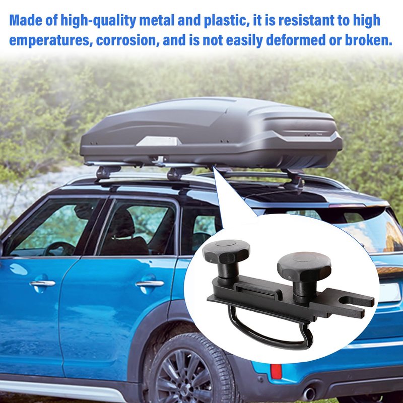Bledtax 4 PCS Roof Box U-Bolt Clamps Universal Stainless Steel Inner Width 85mm/3.35in Rooftop Cargo Carrier Rack Bolts with 8 Lock Nuts, 2 Strap Car Van Mounting Fitting Kit
