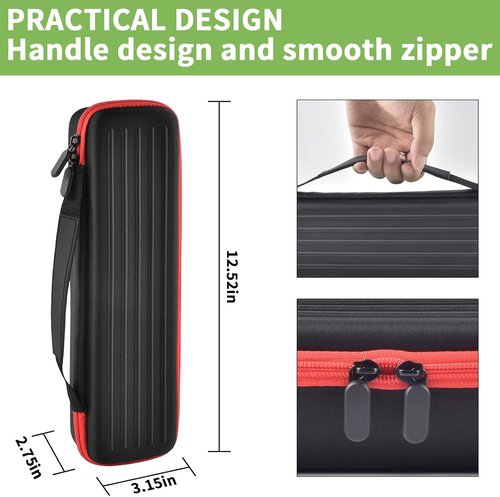 Epson Portable Scanner Case - Hard Carrying Case with Handle & Mesh Pocket for USB | Black