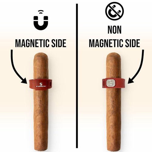 StogieStay Magnetic Silicone Stogie Holder – Fits 34–70 Ring Gauge – Weather-Proof Outdoor Clip for Golf Carts & Metal Surfaces for Golfers, BBQ Lovers, Camping & Fishing Fans