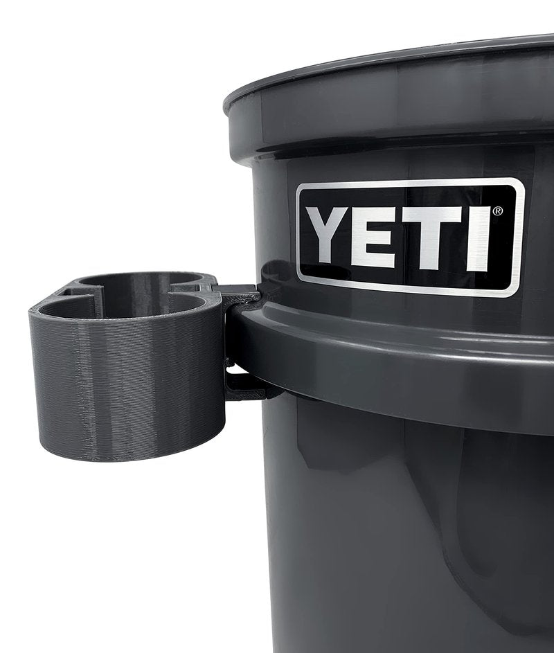 Tideline3D Drink and Phone Holder Compatible with YETI LoadOut Bucket (Black)