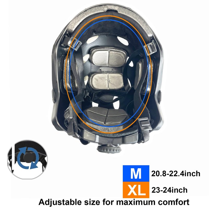 ATAIRSOFT PJ Type Adjustable Tactical Fast Helmet w/Side Rails and NVG Mount OD (L/M)