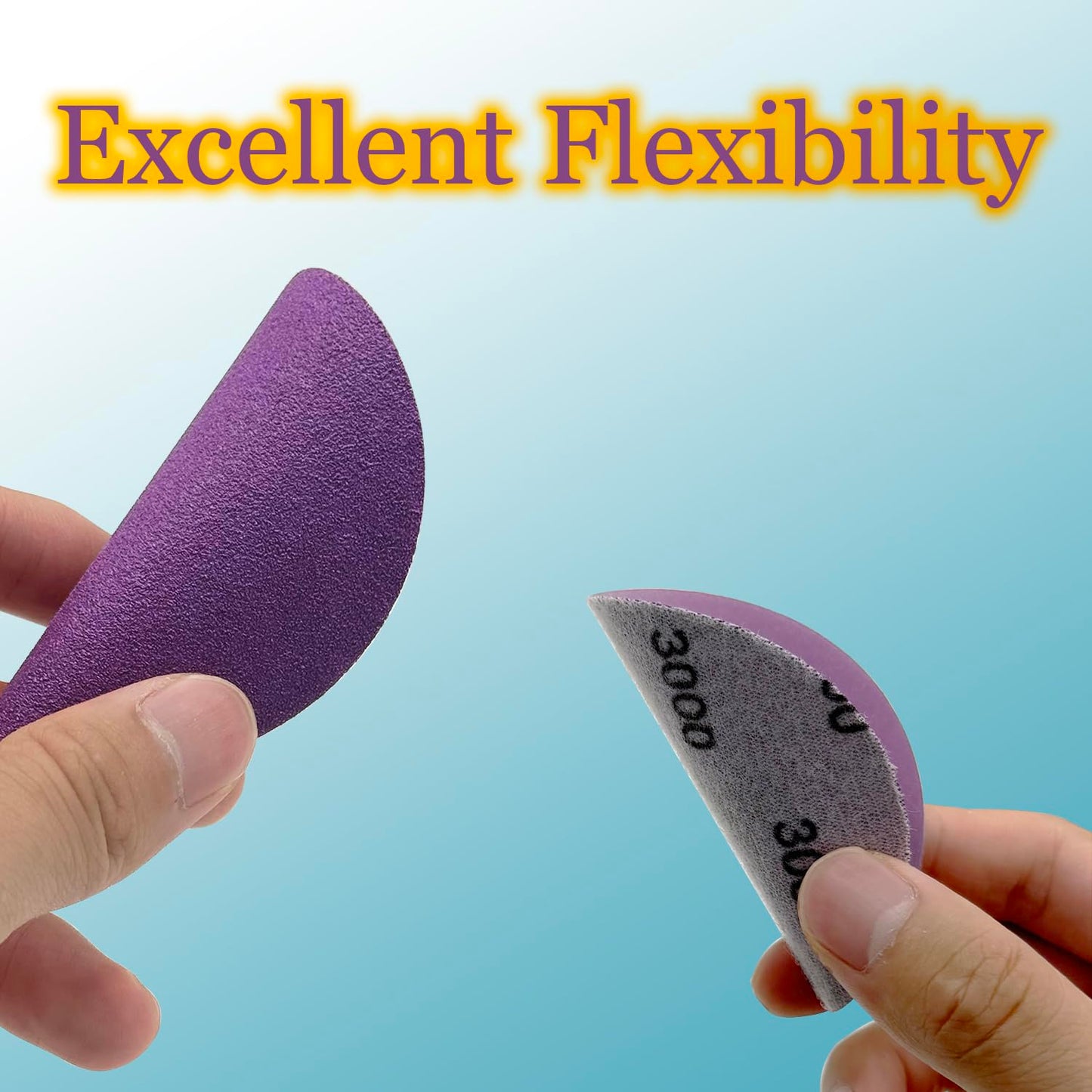 3 Inch 2000 Grit Wet Dry Sandpaper, 50pcs Sanding Disc, Hook and Loop Premium Aluminum Oxide Sand Paper for Metal, Wood, Auto