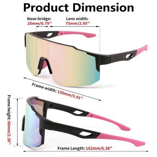 FEISEDY Sports Sunglasses Mens Women Baseball Biking Cycling Sunglasses for Teens UV400 Protection B2388