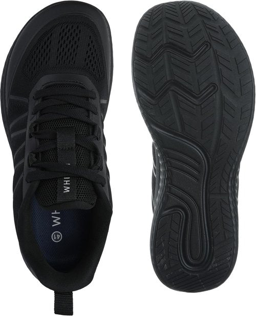 WHITIN Mens Wide Toe Box Road Running Shoes Width Zero Drop Barefoot Sneakers Tennis Size 12 12W Gym Walking Sport Width Cushion Trainers Outdoor Travel Track Black 46
