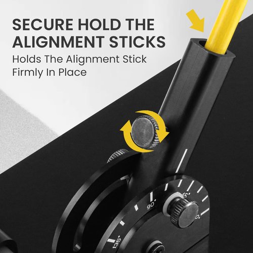 Amy Sport Golf Practice Plate with 180° Adjustable Guide, Durable Metal Plane Trainer Aid for Aiming Putting Swing & Golf Teaching, Stable Training Aid Alignment Stick Base for All Levels (Dark Black)