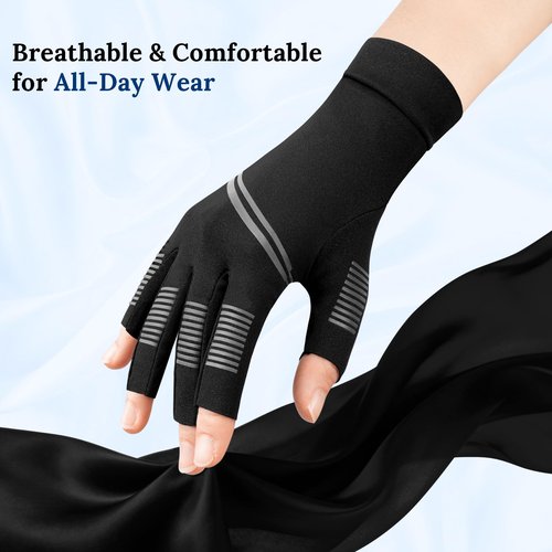 Vlela Arthritis Gloves for Women for Pain,All-Around Compression Gloves for Men,Finger extension with Anti-Slip Grip,Support Gloves for Pain Relief,Carpal Tunnel