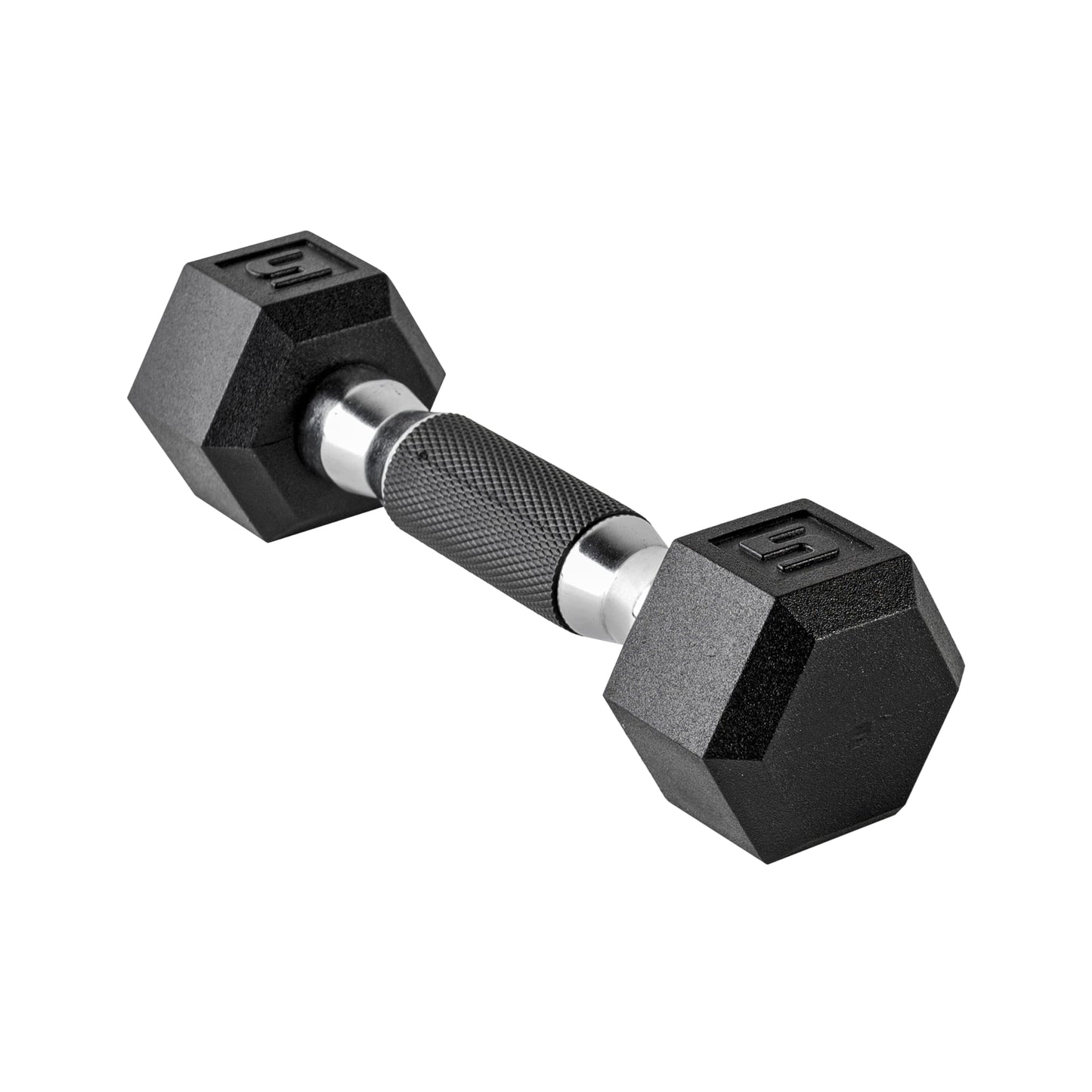 CAP 50 LB Set, 5 LB x2 & 20 LB x2 Rubber Coated Hex Dumbbell Set, Rubber Free Weights for Home Gym Strength Training, Comfort Grip Handle
