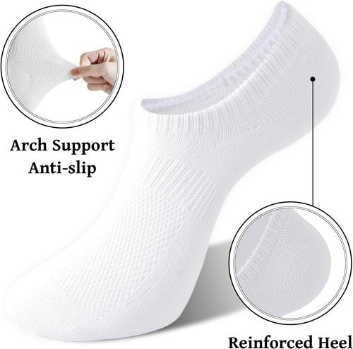 Irisbear No Show Socks - Thin Cotton Non-Slip Low Cut Design | 6 Pairs for Ultimate Comfort