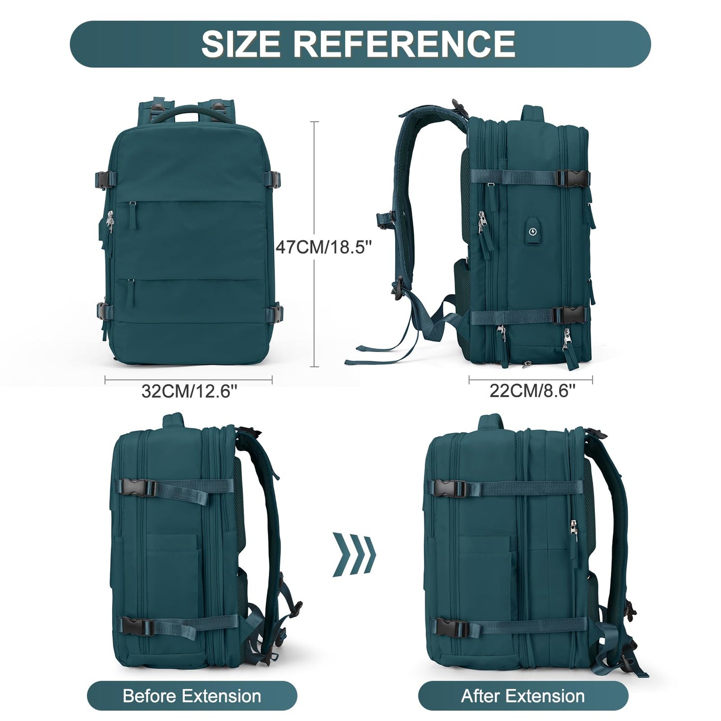 coofay Extra Large Backpack For Traveling On Airplane Carry On Backpack Flight Approved Personal Item Travel Backpack For Women Men Airline Approved Gym Bag With Shoe Compartment Weekender Hiking Bag