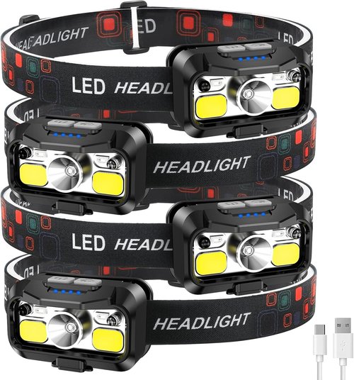 LHKNL Rechargeable Headlamp - 1100 Lumen Brightness | 2-Pack or 4-Pack Options Available