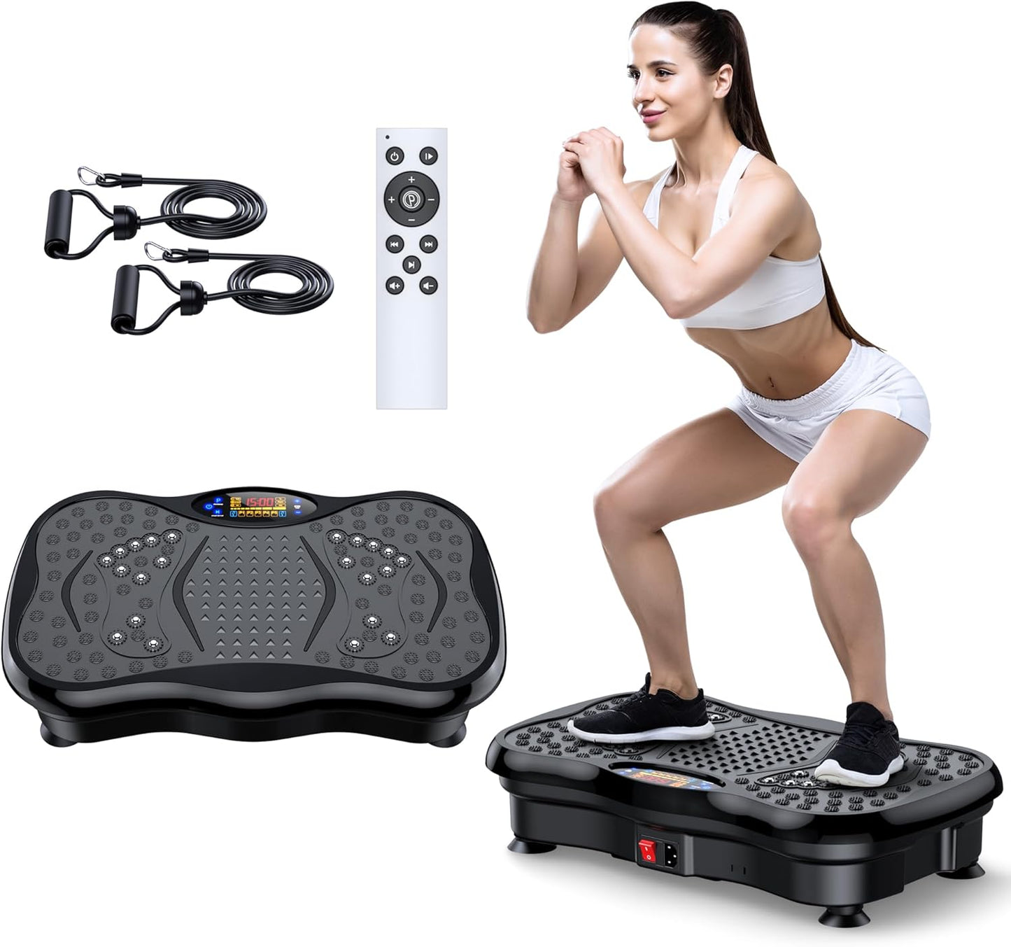 Skiennix Vibration Plate Exercise Machine - Whole Body Workout for Weight Loss & Muscle Recovery | Bluetooth & Remote Control