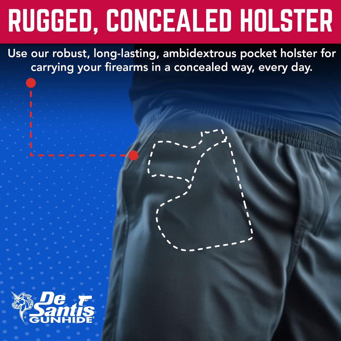 DeSantis Suede Nemesis Pocket Holster - Pocket Pistol Holster for Concealed Carry, Compatible with The Ruger LCP II and The LCP Max - Ambidextrous, Natural