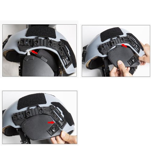 Tactical Airsoft Helmet Ear Cover Side Protection for EX 3.0 Rail Team Wendy Helmet (Black)