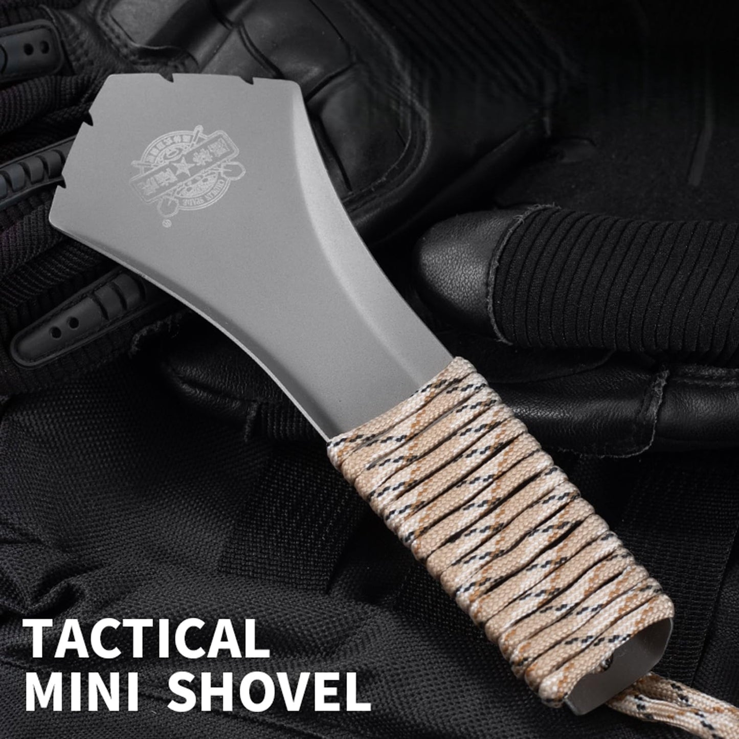 Tioneer Ultralight Backpacking Trowel TA2 Titanium Hand Camping Shovel Garden Trowel Small Potty Multitool with Anti-Slip Hand Rope for Outdoor Hiking Camping