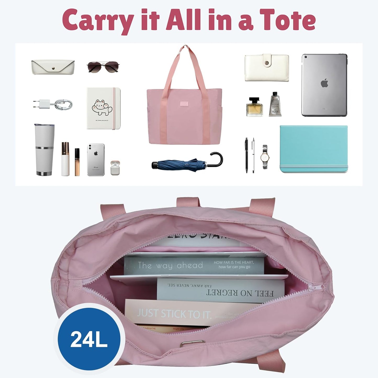 NGIL Yoga Tote Bag - Versatile Gym & Travel Tote for Women | Stylish Laptop & Work Bag