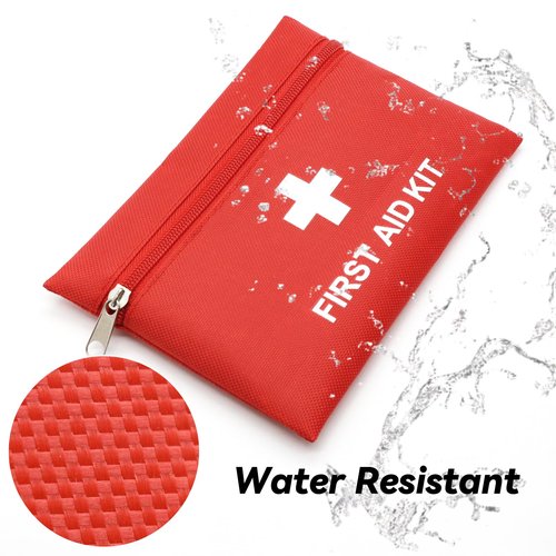Faylapa 12Pcs Mini Empty First Aid Bag, 7.87x5.51 inches Mini Outdoor First Aid Kit Pouch, Travel Portable Medical Emergency Bag for Travel, Home, Office, Car, Camping, Outdoor