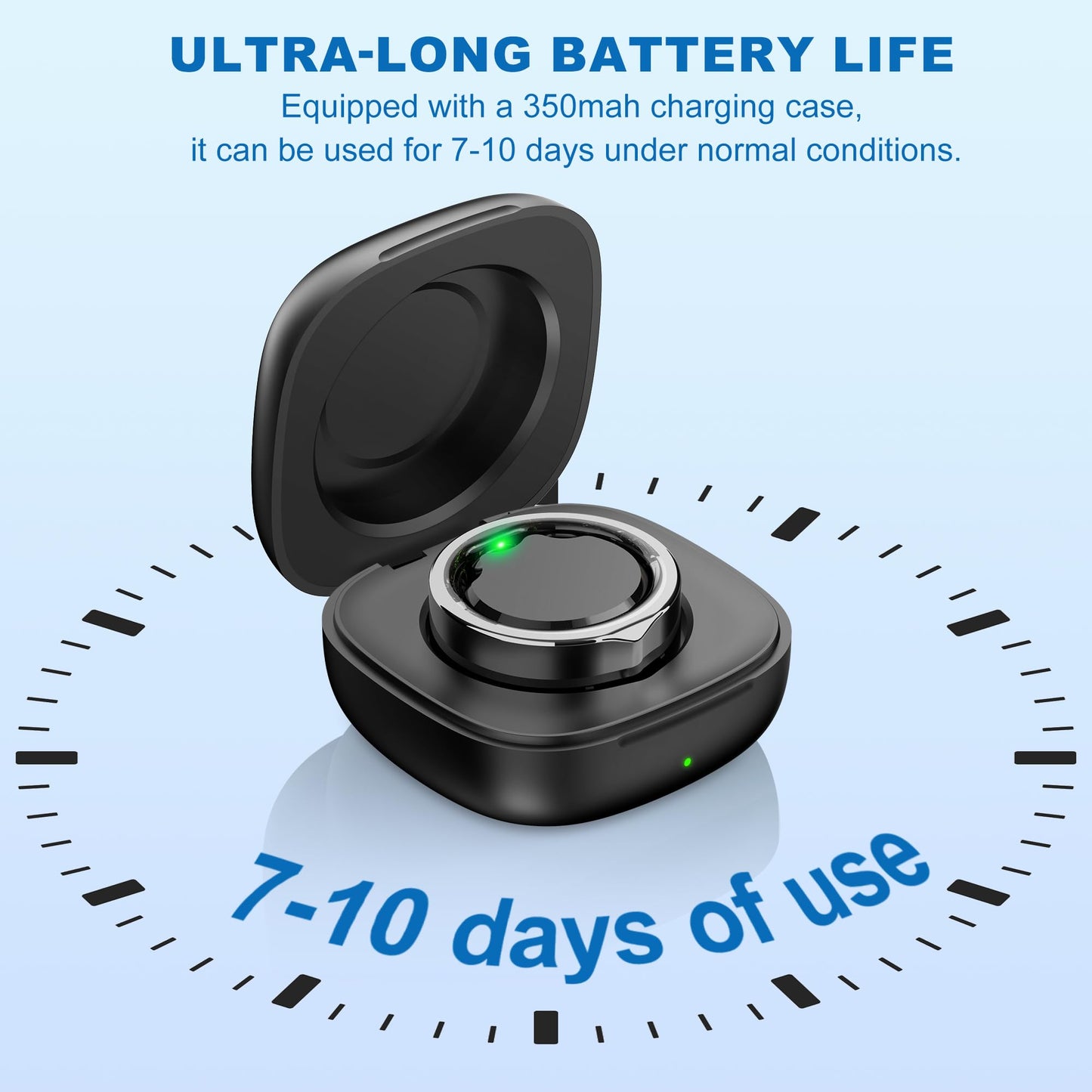 RIFESI Smart Ring for Women Men, Minimalist Fitness Ring&Health Ring with Heart Rate, Step Counting, Calories, 5ATM Waterproof Smart Rings for iPhone and Android, No Subscription(Black 12) 1
