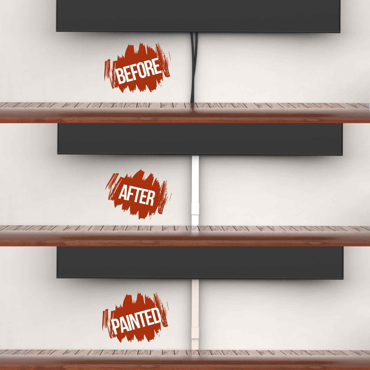 One Cord Channel Cable Concealer - 315in One-Cord Cover for Wall, Mini Wire Hider for 1-2 Wires, Paintable Electric Cable Cover for Outside, Wall Mount TV Cord Hider