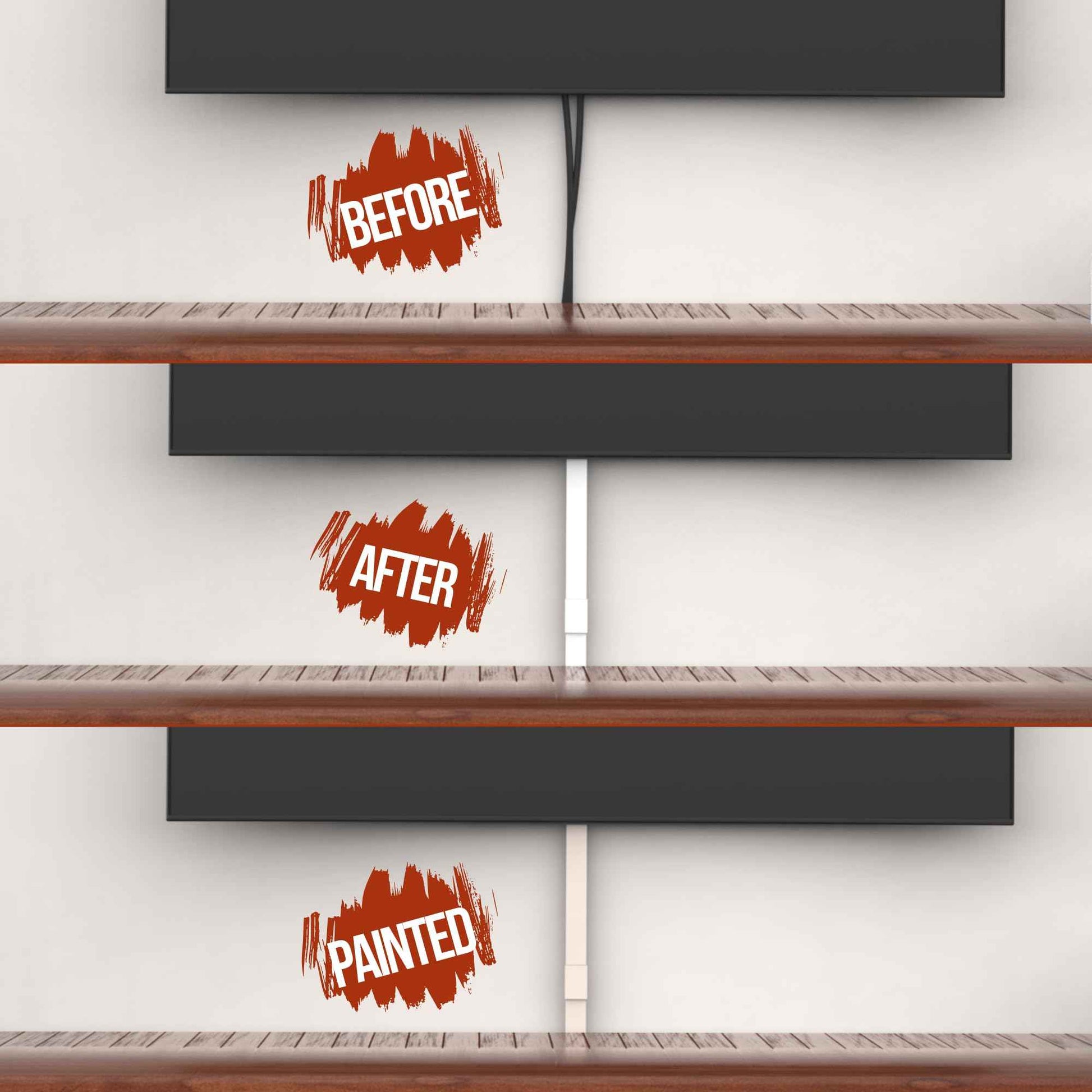 One Cord Channel Cable Concealer - 315in One-Cord Cover for Wall, Mini Wire Hider for 1-2 Wires, Paintable Electric Cable Cover for Outside, Wall Mount TV Cord Hider