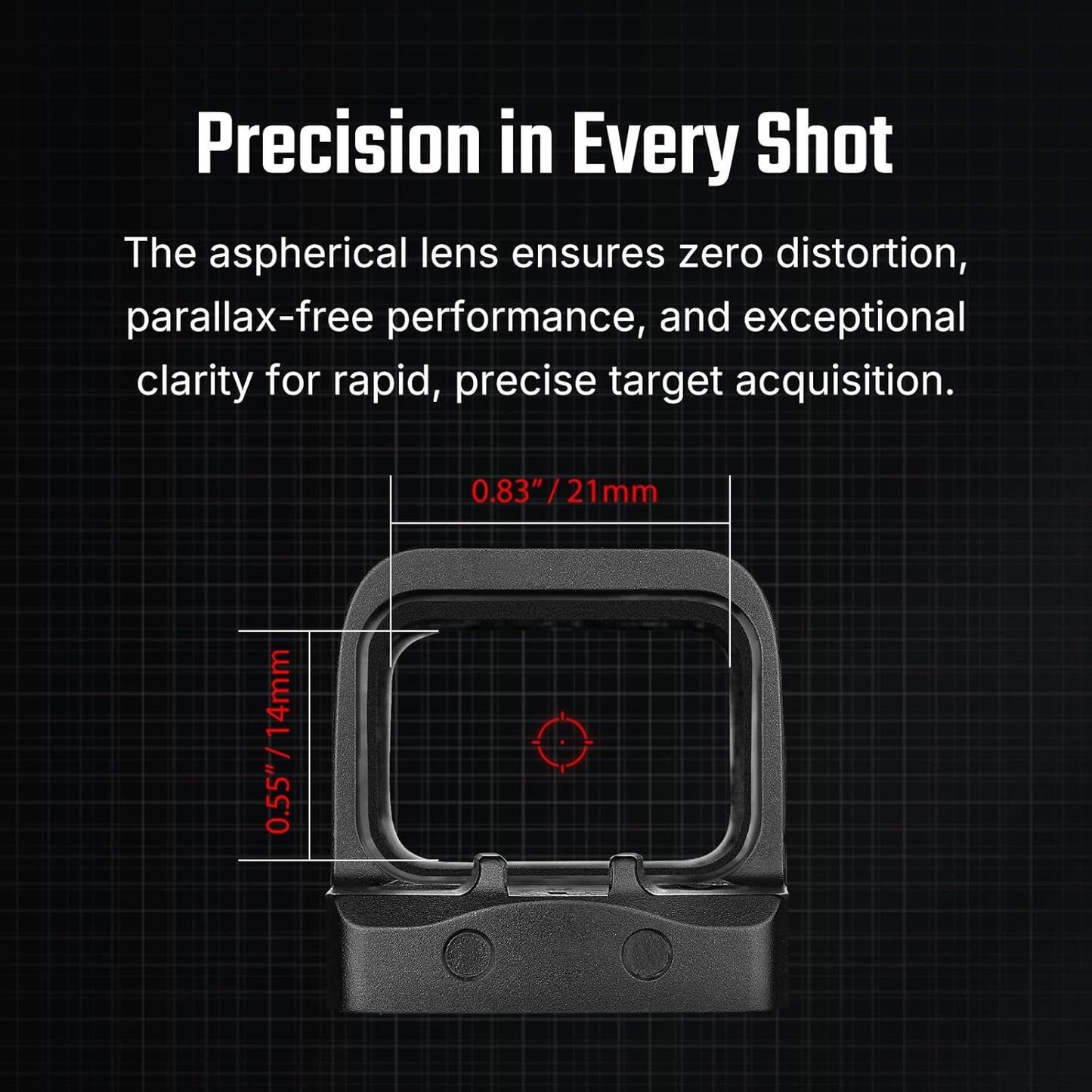 OSIGHT SE Enclosed Micro Reflex Sight - Compact 2 MOA Dot & 32 MOA Circle Reticle for RMSc/K Footprint