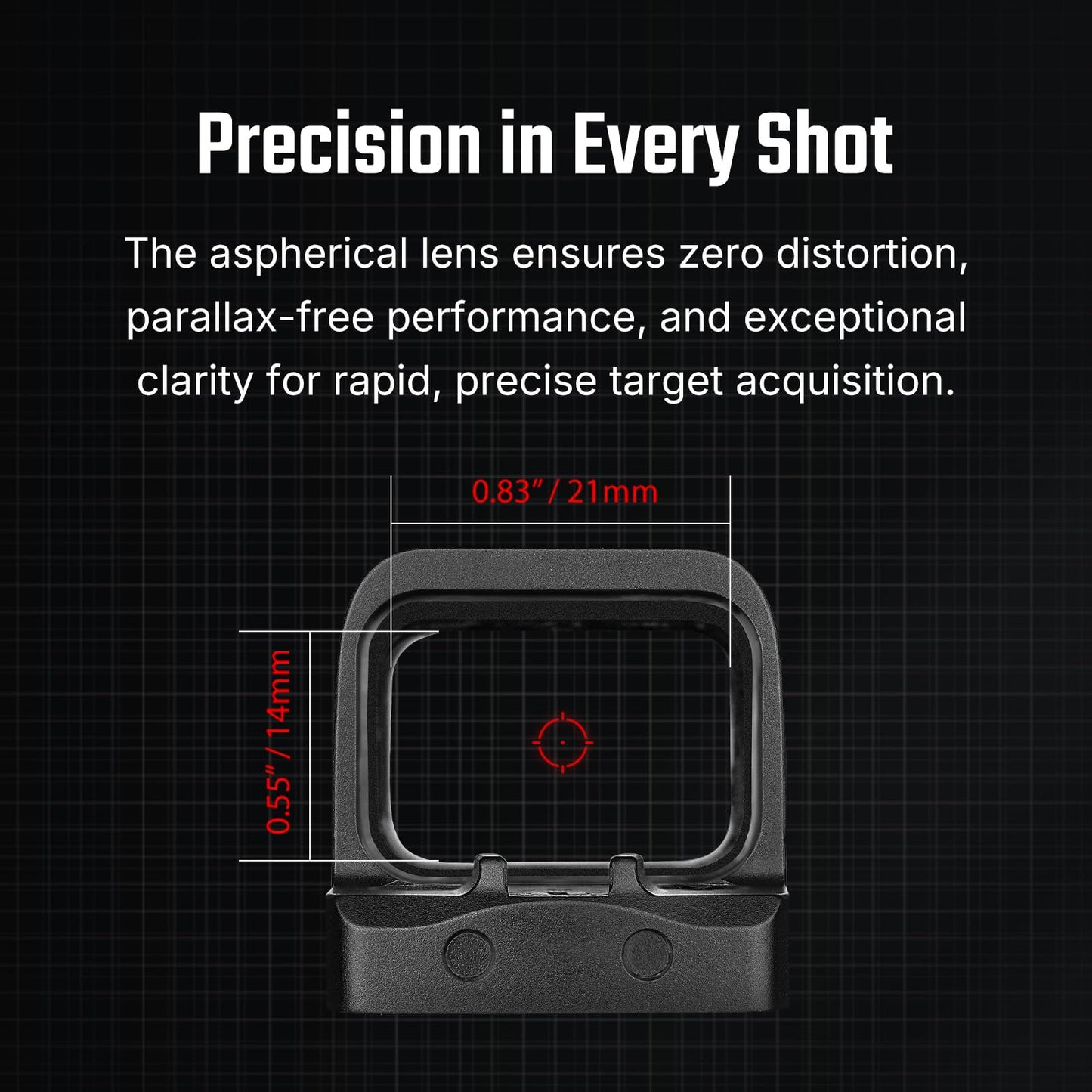 OSIGHT SE Enclosed RMSc Red Dot Sight, 2 MOA Dot & 32 MOA Circle