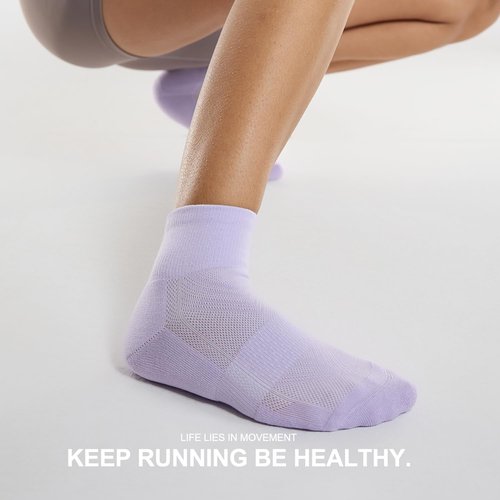 CS CELERSPORT 6 Pack Women's Ankle Socks with Cushion, Sport Athletic Running Socks, Colorful, Medium