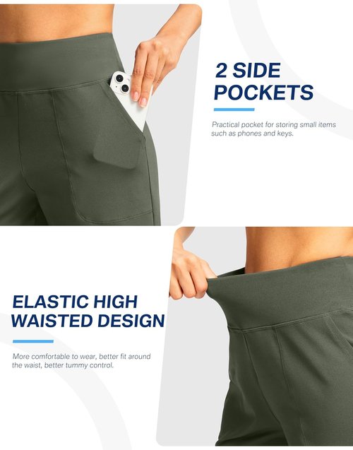 G Gradual Women's Athletic Shorts - High Waisted Stretchy Bermuda Shorts | Quick Dry Summer Casual Wear