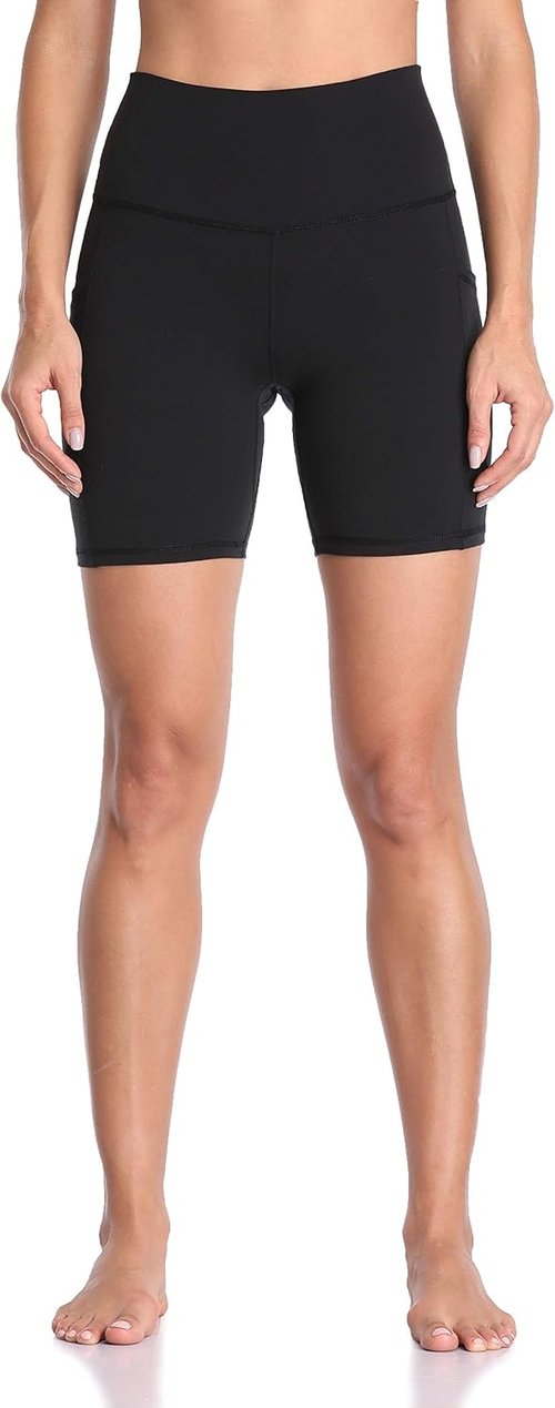 Colorfulkoala Women's High Waisted Biker Shorts - Tummy Control & Pockets | 6" Inseam Yoga Shorts