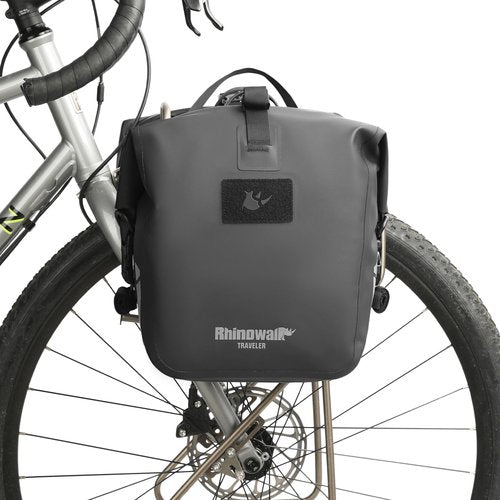 Rhinowalk Bike Pannier Bag 12L Waterproof Bicycle Bag Motor Pannier Backpack Shoulder Bag Laptop Pannier Travel Bag Professional Cycling Accessories (1 PCS)