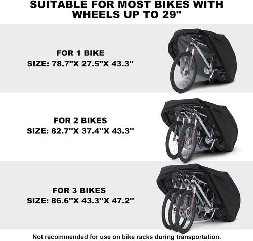 Favoto Bike Cover - Waterproof Outdoor Protection for 2 Bikes | XXL Size for Sun, Rain, Dust & Wind
