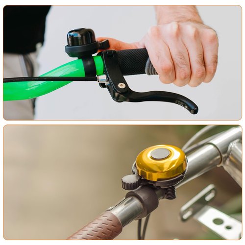 HARFINGTON Bike Bell Classic Bicycle Bell with Loud Crisp Clear Sound Bike Ring Bell Aluminum Bike Accessories for Road Adults Children Mountain Bike, Red