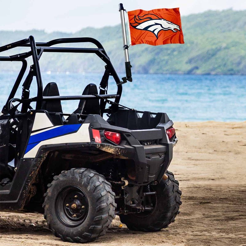 WinCraft Denver Broncos Golf Cart Flag Pole and Holder Mounting Bracket