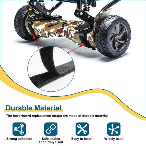 Ameri 4 Pack Hoverboard Seat Attachment Straps, Adjustable Hoverboard go Kart Straps, Hoverboard Replacement Straps Accessories, Suitable for Self Balance Drift Cart Electric Scooter