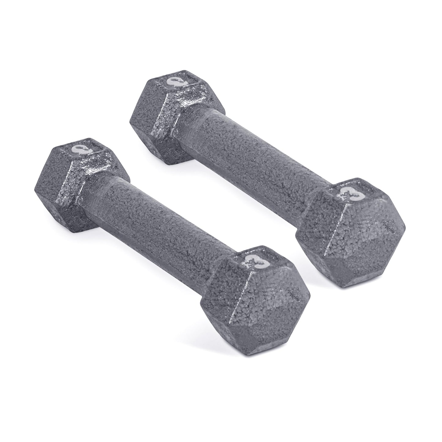 CAP Cast Iron Hex Dumbbell, Pair, 3 lb