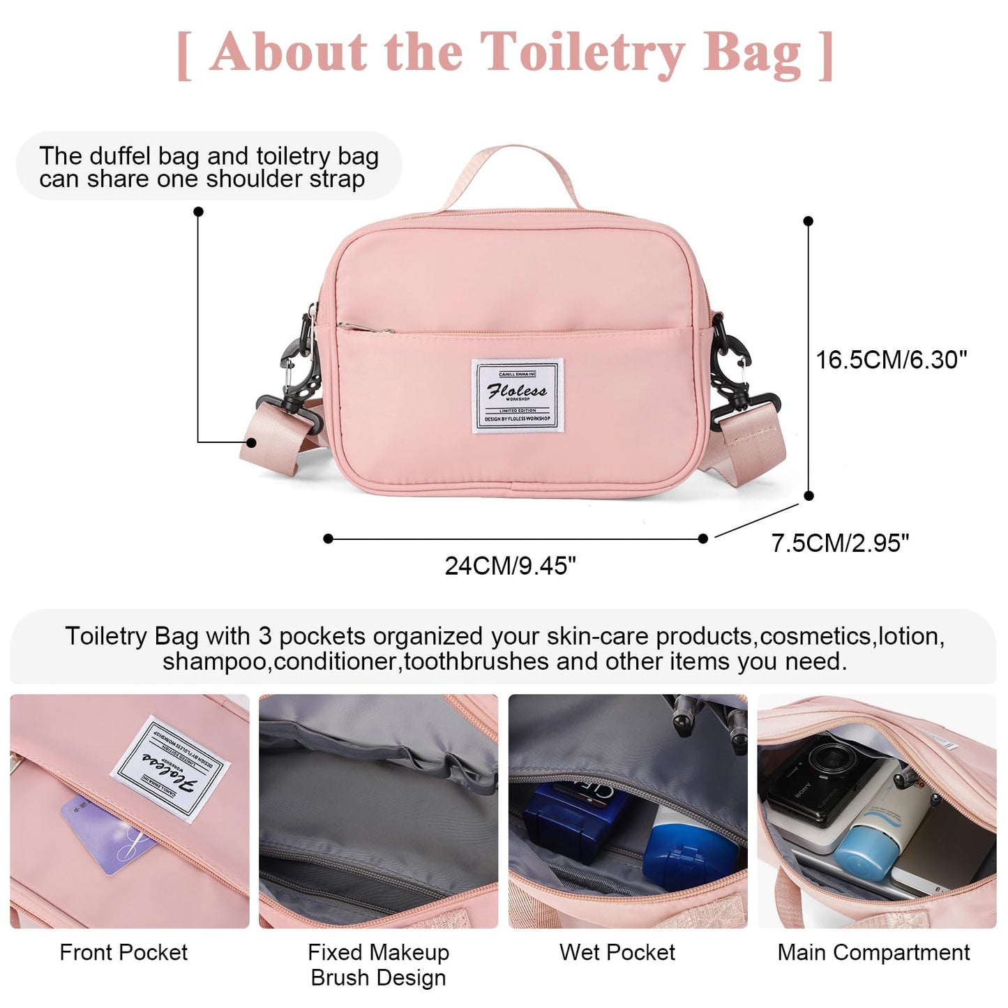 Travel Duffel Bag, Carry On Overnight Weekender Bags for Women