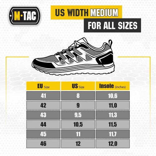 M-Tac Tactical Sneakers for Men - Lightweight Breathable Mesh Hiking Shoes | Non-Slip EVA Sole
