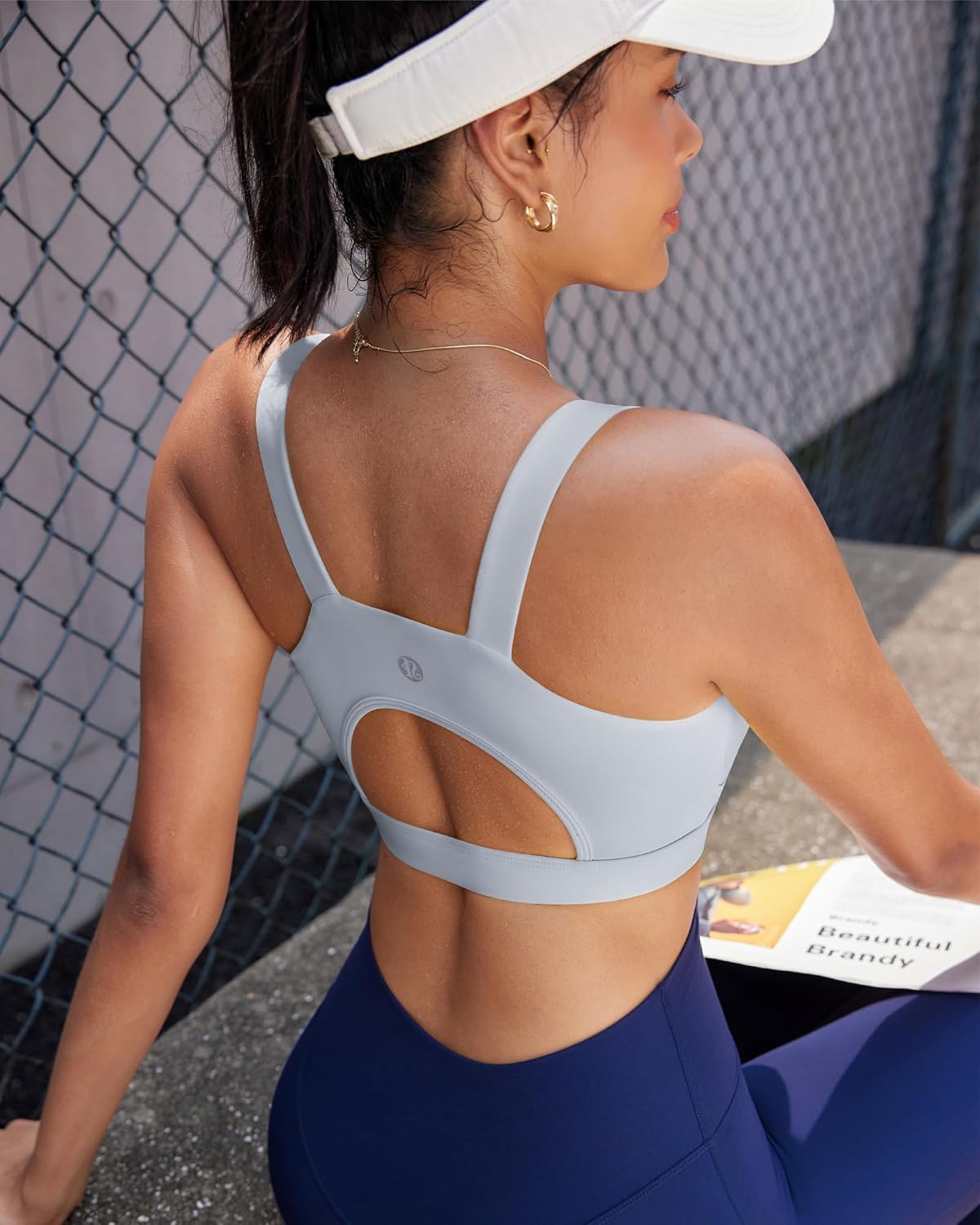 RUNNING GIRL High Impact Sports Bra - Racerback Design for Ultimate Support | Longline Crop Top