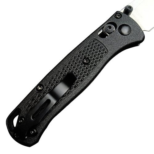 HUAAO Mini Folding Pocket Knife, Plain Edge, Thumb Stud Manual Open, Glass Reinforced Nylon Grivory Handle with Belt Clip for EDC Camping(440C blade)
