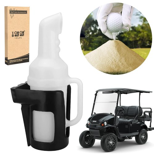 10L0L Sand Bottle for Golf Cart Universal with Rattle Proof Holder for Golf Cart Club Car EZGO and Other