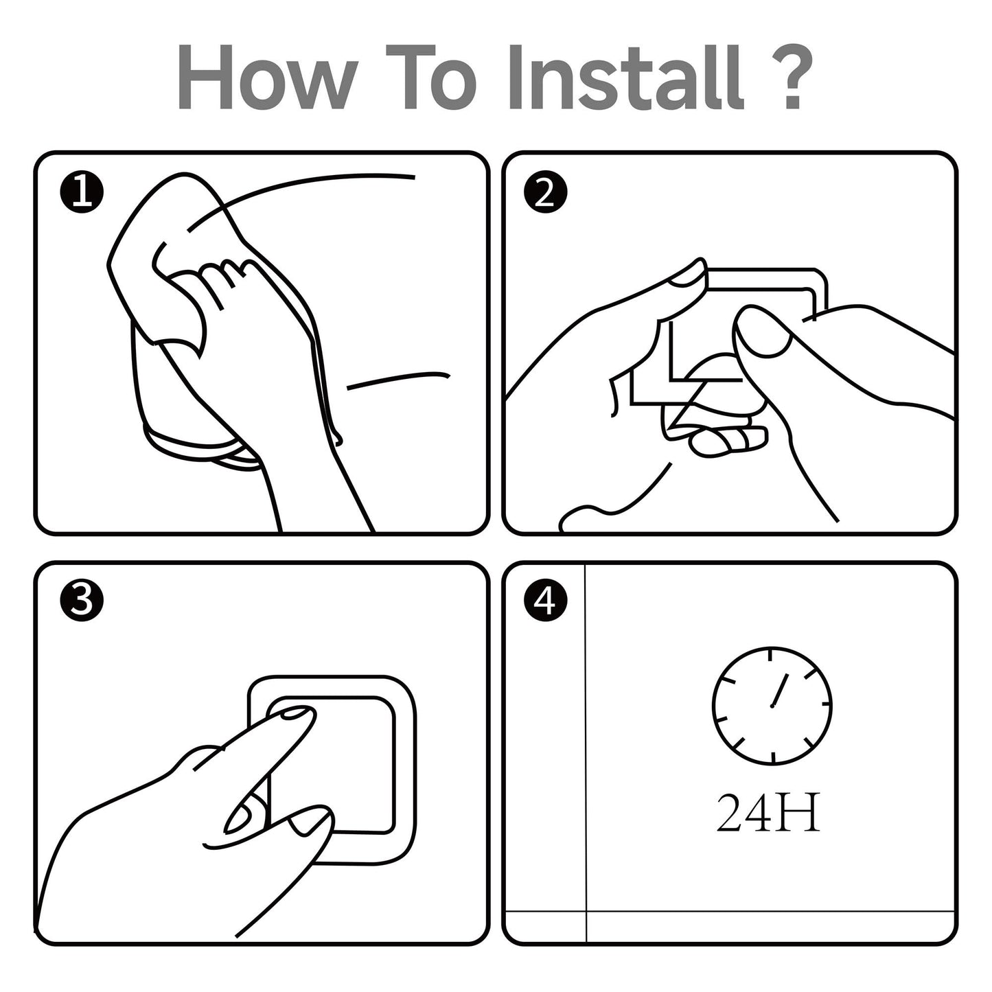 Taozun Towel Hooks Bathroom/Adhesive Towel Hooks - 4 Pack Black Hooks for Towels, Wall Hooks for Bath and Kitchen, Stainless Steel