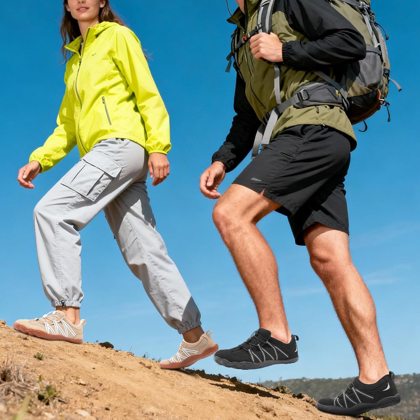 Spesoul Barefoot Shoes - Minimalist Slip-On Sneakers with Wide Toe Box | Lightweight & Breathable for Hiking & Running